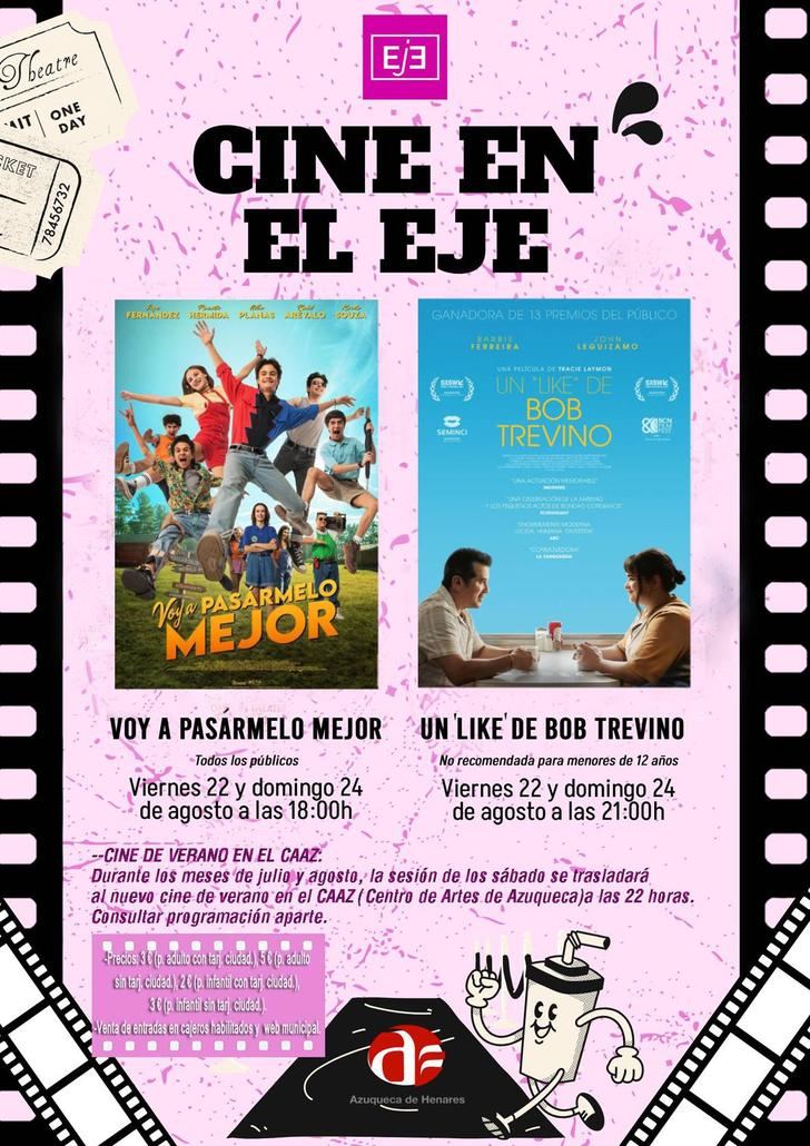 Nuevo fin de semana de cine en Azuqueca con la proyección de tres películas