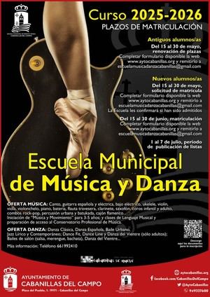Abre la matrícula en la Escuela Municipal de Música y Danza para el curso 2025-2026