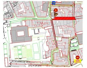 Corte de tráfico a partir del lunes en el entorno de la calle Miguel Fluiters para la reparación de los pasos de peatones