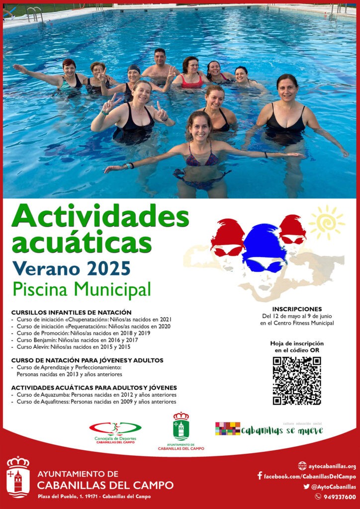 Inscripciones abiertas para cursos de natación y actividades acuáticas de verano 2025 desde el 12 de mayo