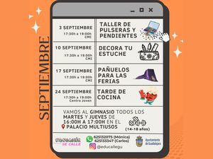 Educación de Calle arranca septiembre con talleres creativos y gimnasio gratuito para adolescentes de Guadalajara