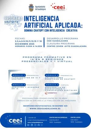 Guadalajara ofrece curso gratuito de inteligencia artificial para jóvenes
