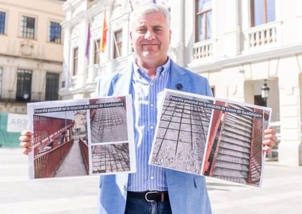 Ayuntamiento de Guadalajara solicita a ADIF reparar pasarela peatonal deteriorada