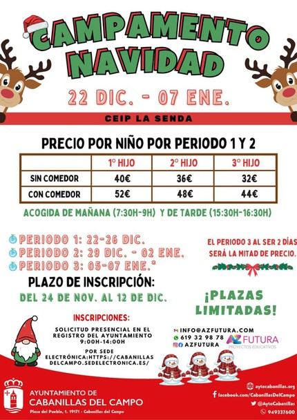 Cabanillas del Campo ofrece campamento urbano navideño del 22 de diciembre al 7 de enero