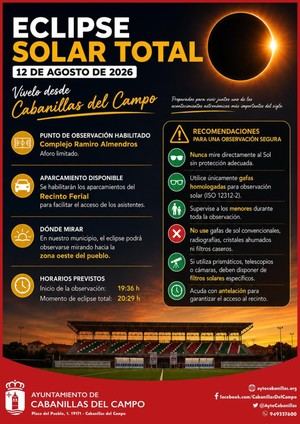 Cabanillas del Campo habilita un punto de observación para el eclipse solar del 12 de agosto