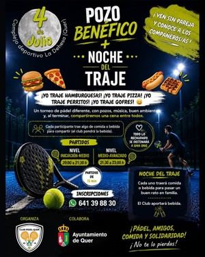 El Club de Pádel Quer celebra una noche solidaria con deporte y cena comunitaria