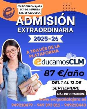 La Escuela Oficial de Idiomas cierra mañana su plazo extraordinario de admisión para el curso 2025/2026