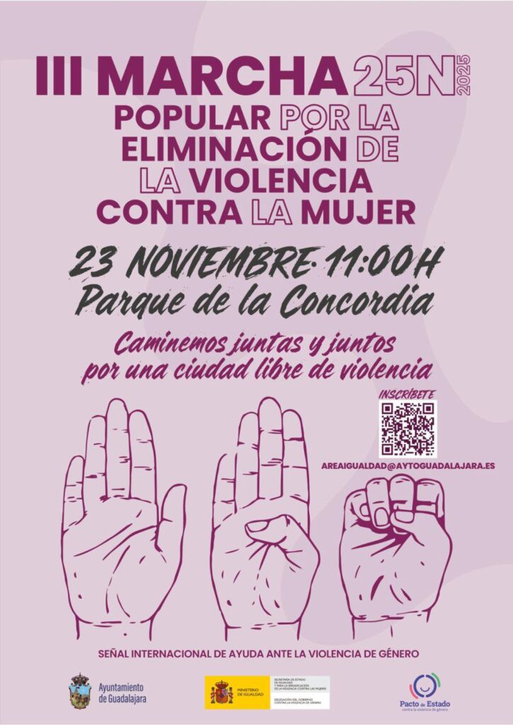 Guadalajara acoge este domingo la III Marcha por la Eliminación de la Violencia de Género