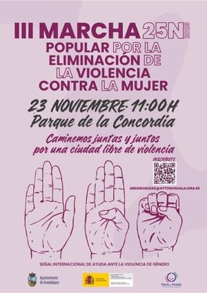 Guadalajara acoge este domingo la III Marcha por la Eliminación de la Violencia de Género