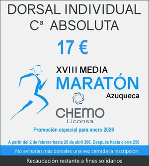 Inscripción a la Media Maratón Azuqueca por solo 17 euros hasta el 1 de febrero