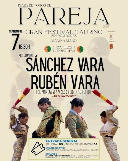 Sánchez Vara y Rubén Vara protagonizarán en Pareja un mano a mano para la historia