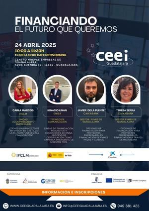 El CEEI Guadalajara programa una jornada para el próximo jueves 24 de abril bajo el título Financiando el futuro que queremos