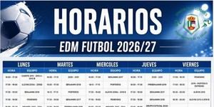 Horarios de Fútbol 2026/27 en El Casar Listos para Entrenamientos