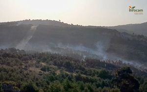 Extinguido el incendio declarado este sábado en la pedanía de Torrecuadrada de los Valles