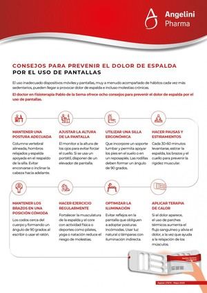 Recomendaciones para evitar el dolor de espalda por el uso excesivo de pantallas