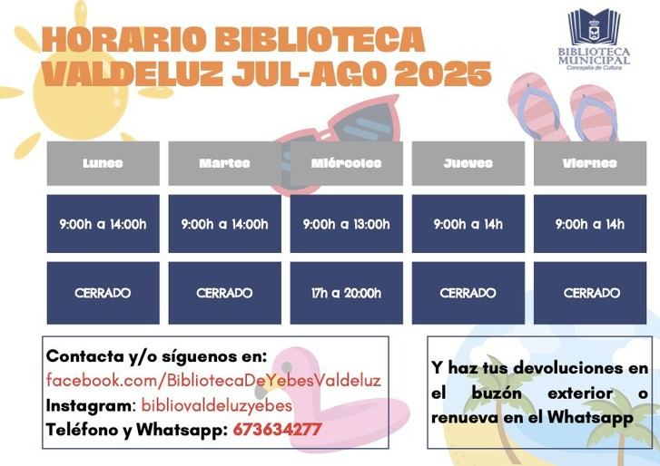 La Biblioteca de Valdeluz ajusta su horario para el verano
