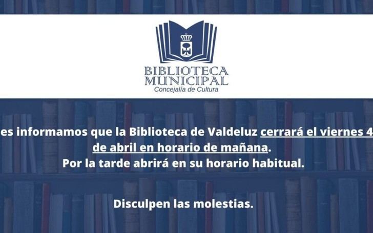 La Biblioteca de Valdeluz cerrará por la mañana este viernes