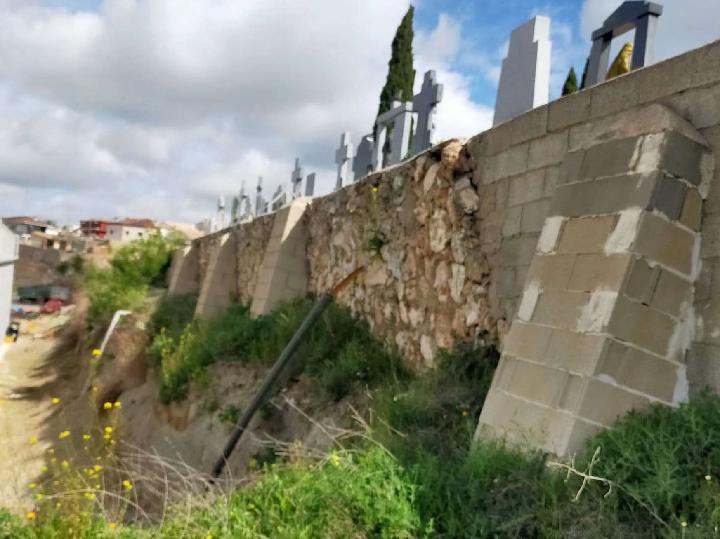 Diputación destina 600.000 € para reforzar el muro del cementerio de Driebes