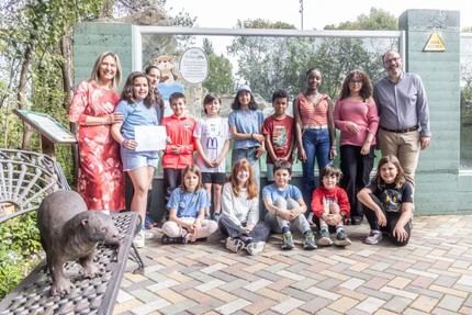 La nutria del Zoo Municipal de Guadalajara se llama Otto, elegido por niños del Consejo de la Infancia