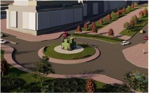 Renovación ornamental y escultura en la rotonda del Colegio de Farmacéuticos de Guadalajara