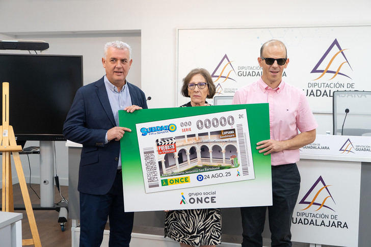 José Luis Vega, Blanca del Río y Francisco Marfil. Foto: Adrian Loej / Diputación de Guadalajara