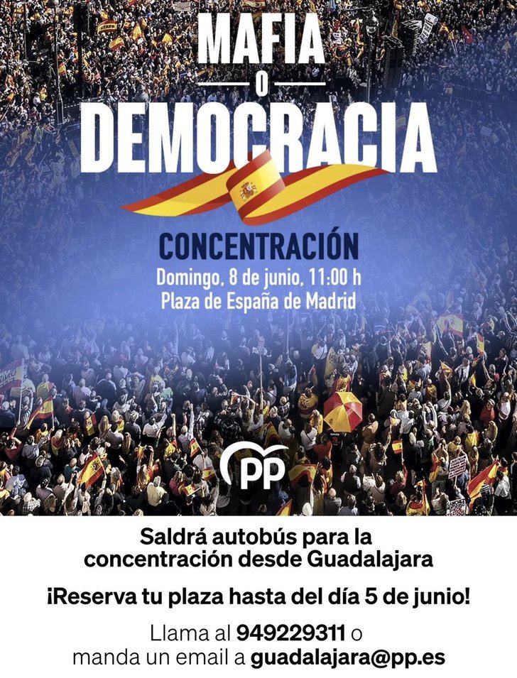 Concentración 8 de junio en Madrid : Mafia o Democracia