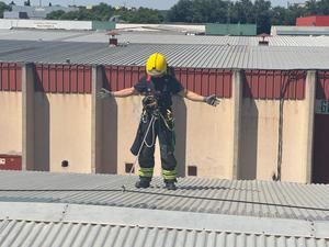 Los bomberos de Guadalajara realizan una jornada de entrenamiento especializado en la Red de Calor de Rebi