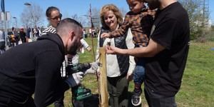 Más de 60 niños plantan árboles con su nombre en Alovera