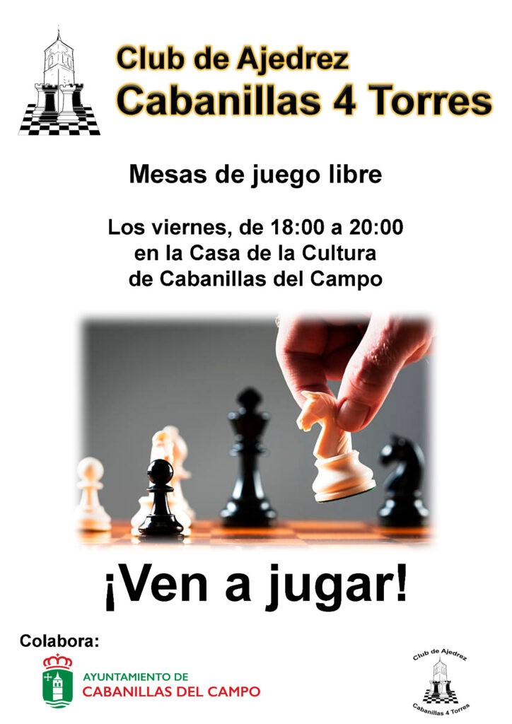 Se crea el club de ajedrez 'Cabanillas 4 Torres' en Cabanillas del Campo