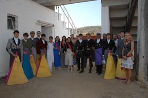 Sergio Domínguez, Jesús Romero y Pedro Andrés, a hombros de Las Cruces