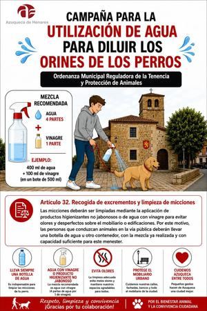 Nueva campaña municipal para impulsar la limpieza de los orines de los perros