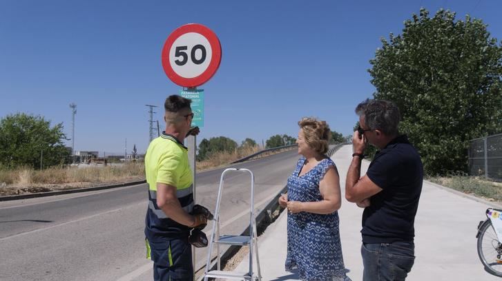 Apertura provisional al uso por viandantes de la nueva pasarela de Alovera