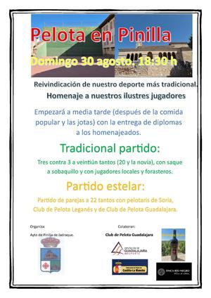 Pinilla de Jadraque recupera su histórica tradición de pelota a mano