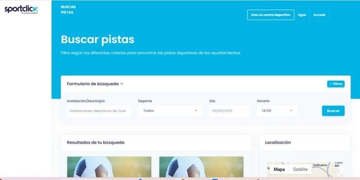 Quer implementa un sistema online para reservas deportivas municipales
