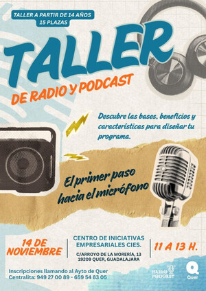 Quer ofrece taller gratuito de radio y podcast para jóvenes y adultos