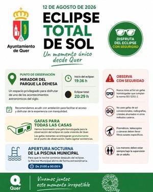 Quer se alista para el eclipse total de Sol con gafas de protección y piscina abierta por la noche