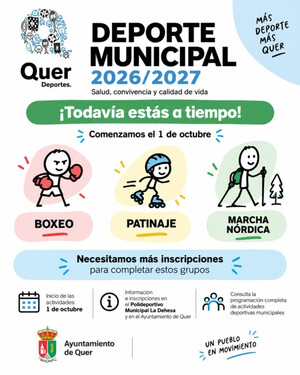 Quer abre inscripciones para actividades deportivas antes del 1 de octubre