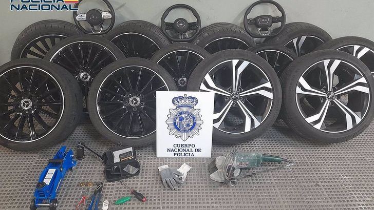 Detenido en Guadalajara tras robar neumáticos y volantes de coches de alta gama