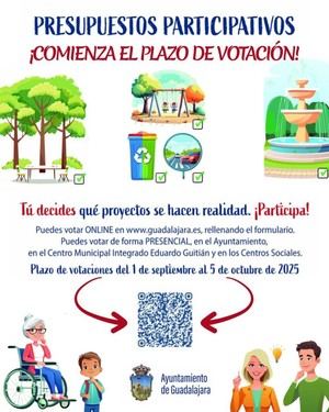 Comienza la votación de los Presupuestos Participativos 2025-2026 en Guadalajara