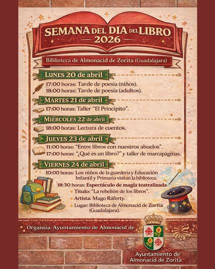 Almonacid de Zorita celebra el Día del Libro con una semana llena de actividades para todas las edades