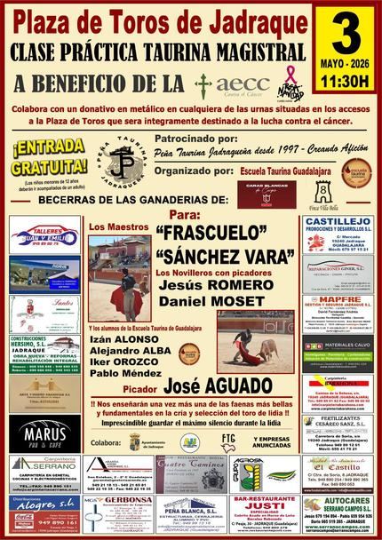 Jadraque acogerá del 1 al 3 de mayo una programación taurina