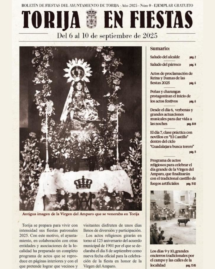 Torija celebrará sus Fiestas Patronales con una programación que rendirá homenaje a la tradición y la historia