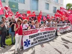 El transporte sanitario sigue en lucha por su convenio colectivo