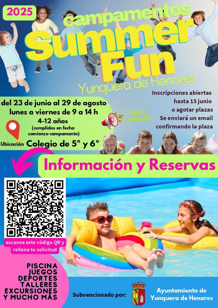 El Ayuntamiento de Yunquera de Henares lanza su Campamento de Verano 2025: una apuesta decidida por la conciliación familiar