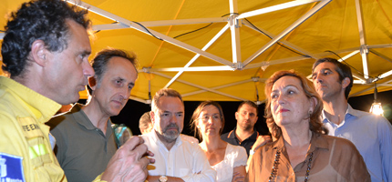 Los medios aéreos vuelven a trabajar en los incendios de Cogolludo y Bustares